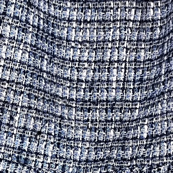 Talbots Woman Petites Blue Tweed Skirt with Ruffle Size 16WP - Picture 6 of 7